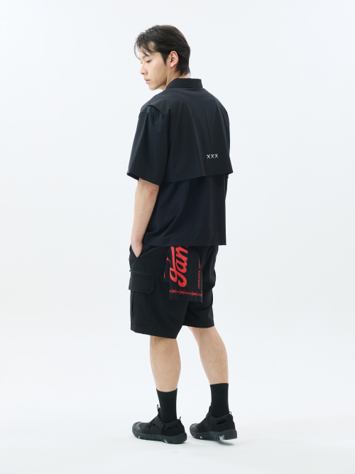 Nylon Utility Cargo Shorts