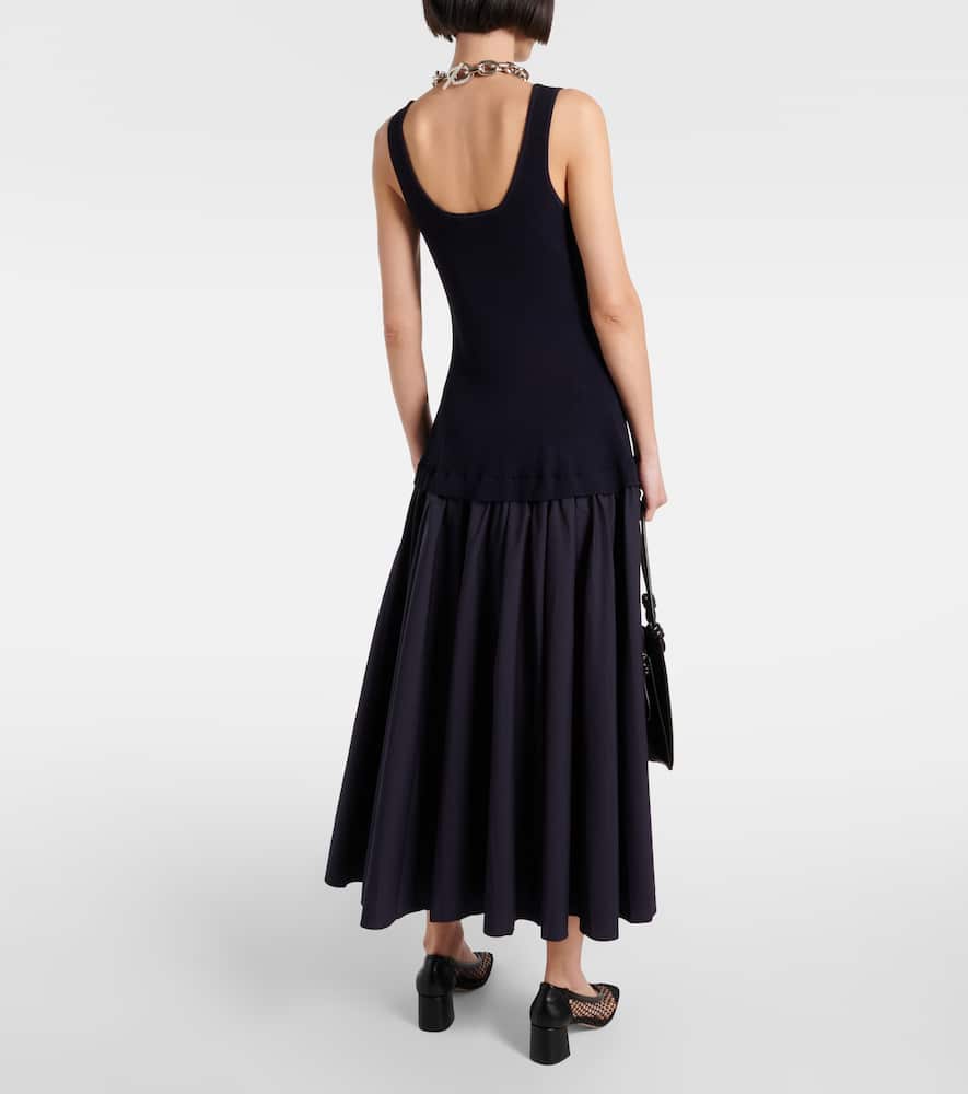 Simkhai Silas ribbed-knit cotton-blend midi dress