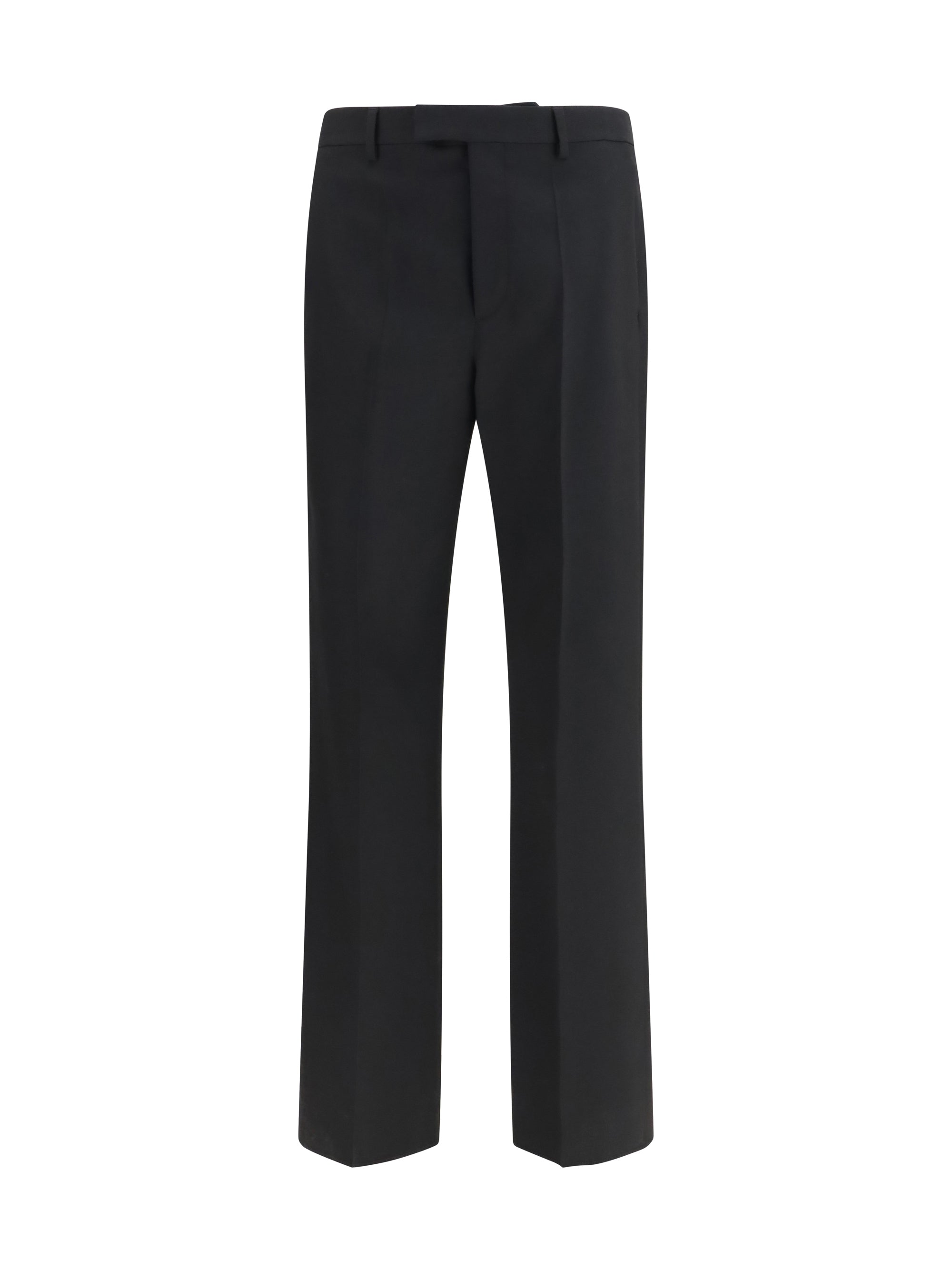 Wool Tailored Trousers — Black