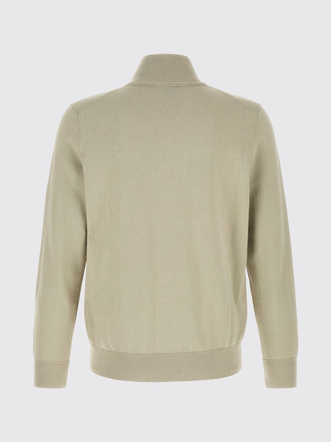 Zip-neck embroidered square detail cardigan - Green