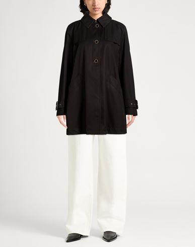 Rain Collection Woman Overcoat & Trench Coat Black Size 14 Cotton, Polyester