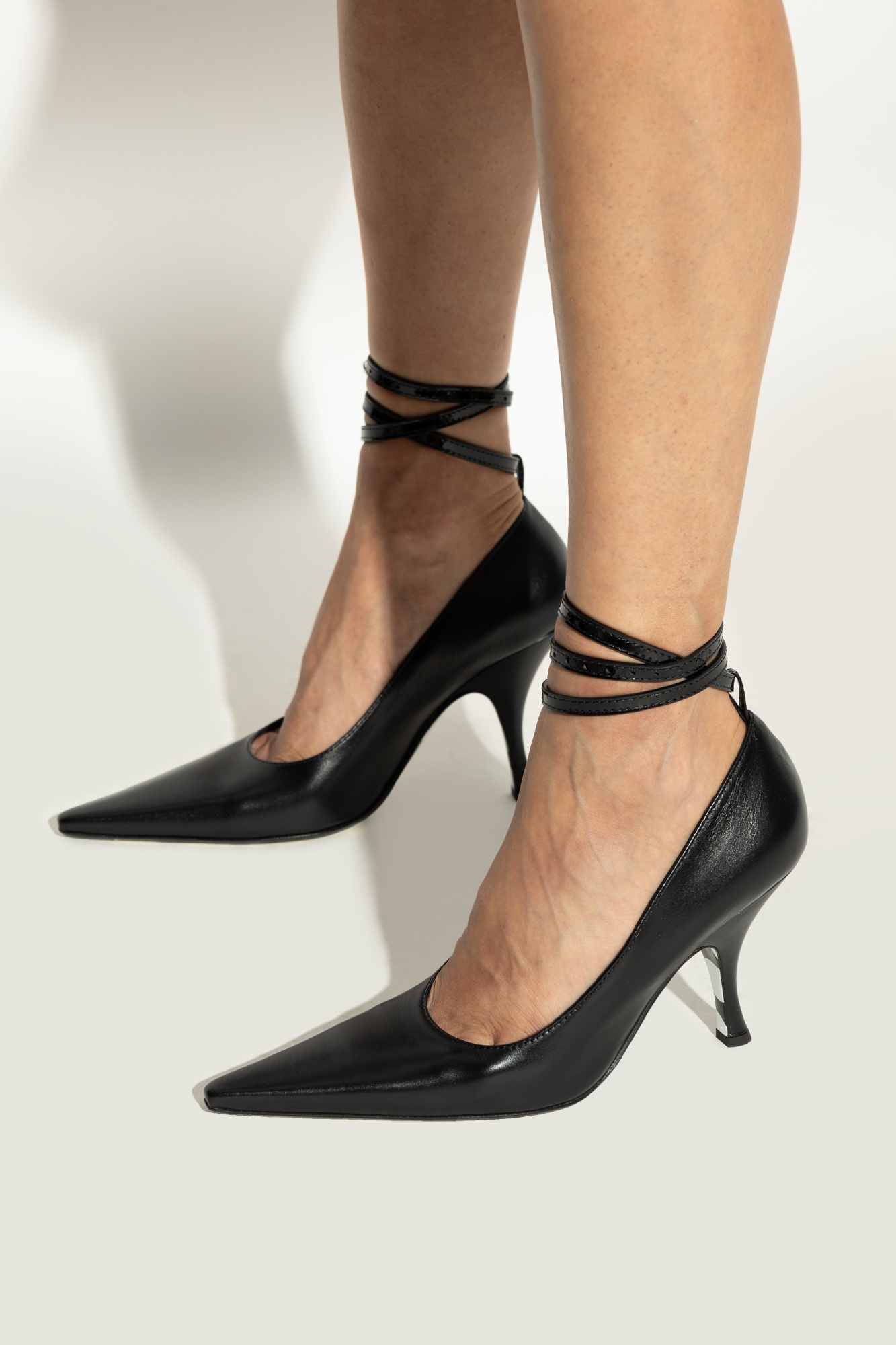 Leather Stilettos, Women's, Black
