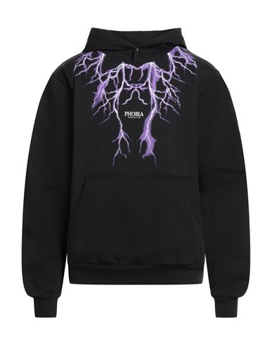 Man Sweatshirt Black Size M Cotton
