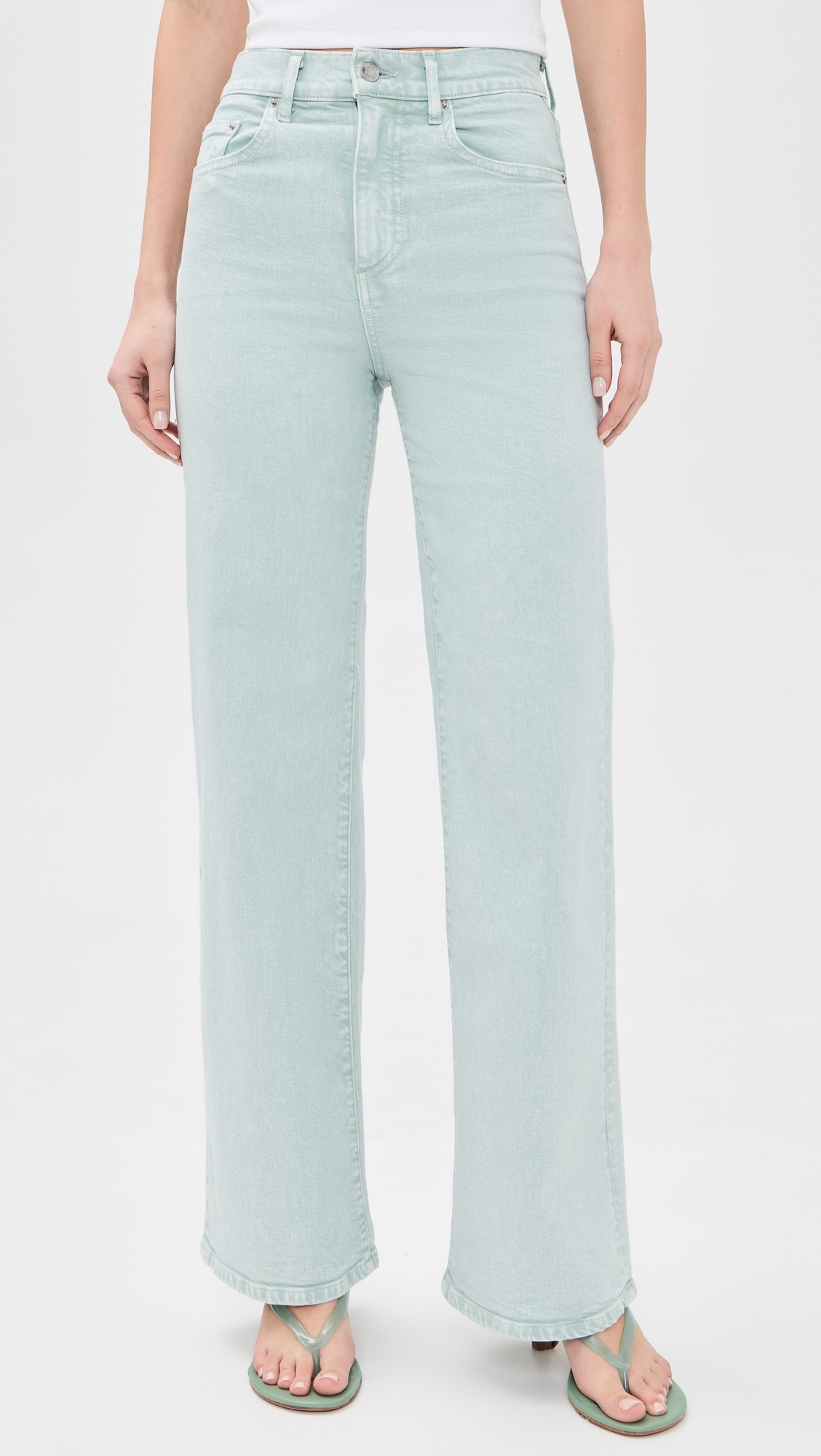 High Rise Column Jeans Minty