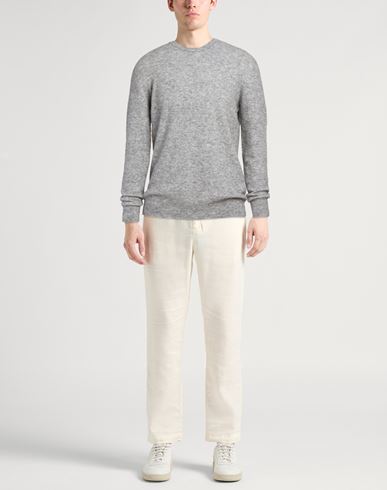 Man Sweater Grey Size 40 Polyamide, Wool, Baby alpaca wool, Elastane