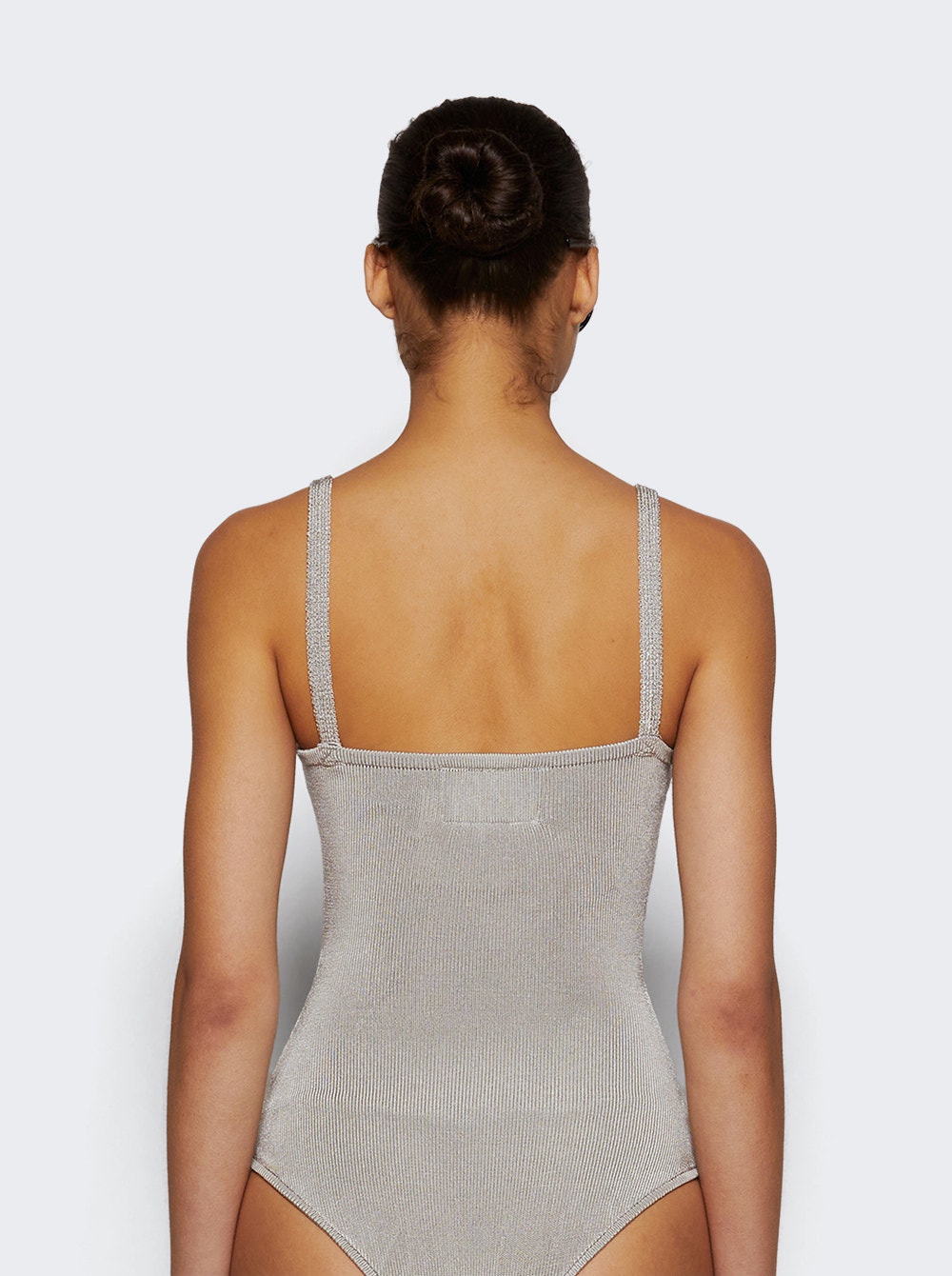Ribbed knit bodysuit - Grey