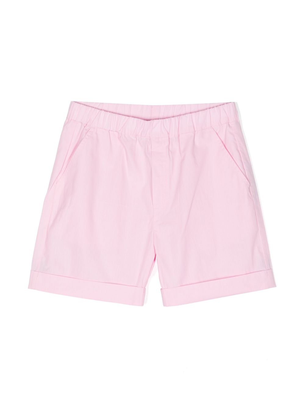 Organic-cotton straight-leg shorts - Pink
