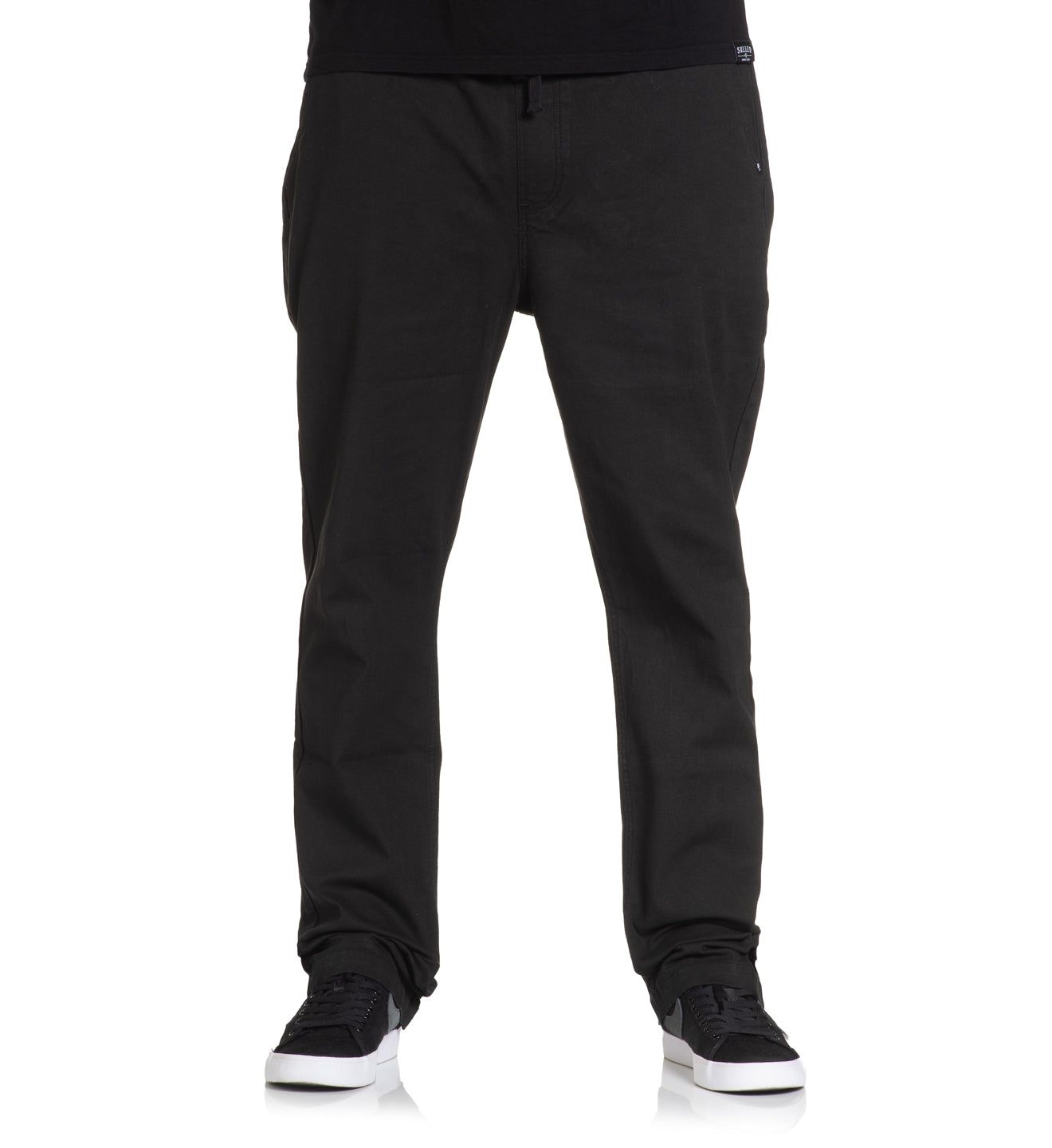 Stretched E-Waist Canvas Pants - Raven, RAVEN