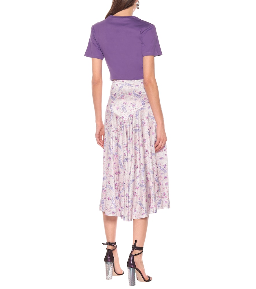 Rabanne Floral stretch-jersey skirt