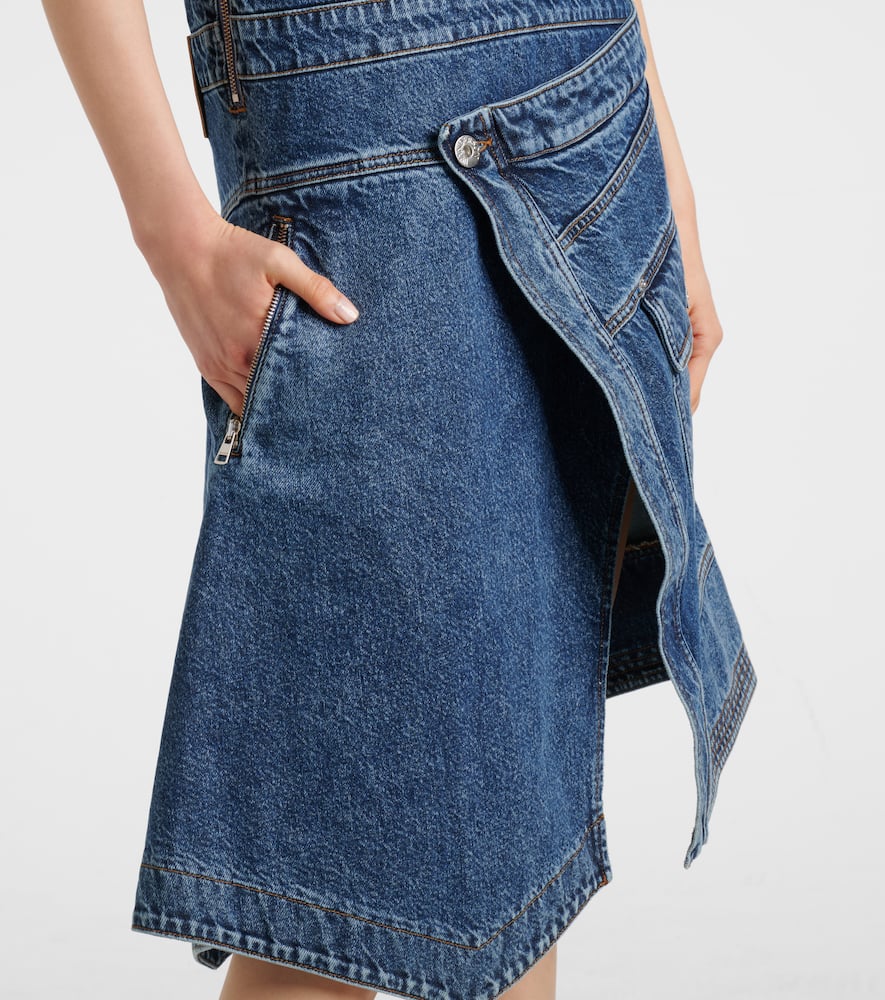 Denim wrap dress