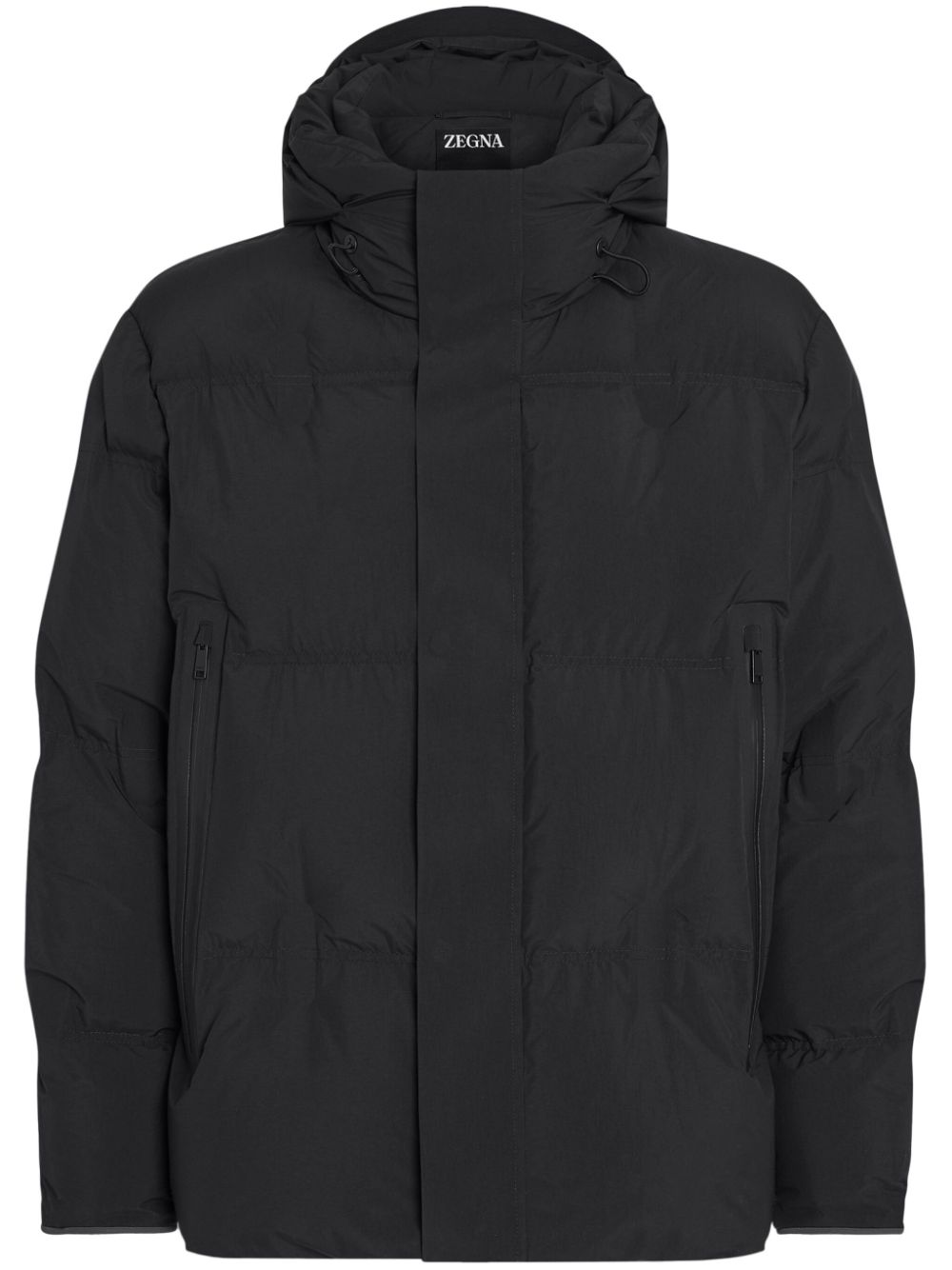Hooded padded jacket - Black