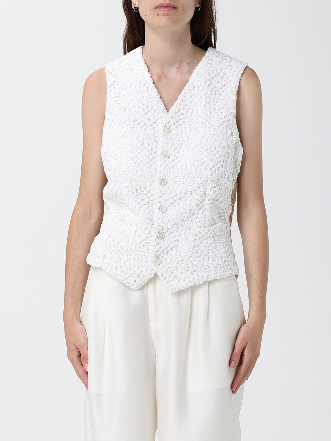 COMME DES GARÇONS Waistcoat Woman color Black