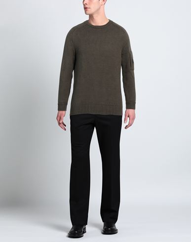 C. p. Company Man Sweater Military green Size 38 Cotton, Polyamide
