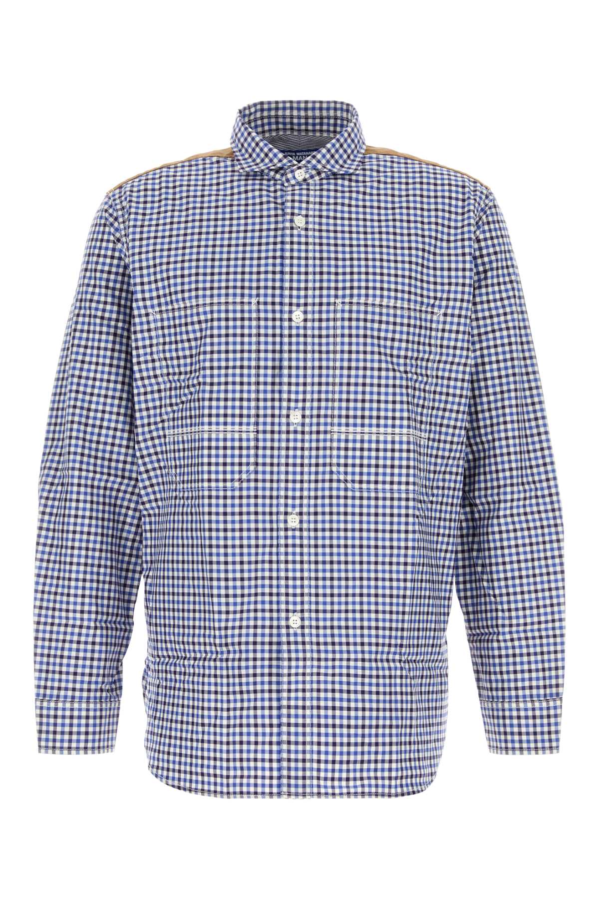 Gingham Cotton Shirt — Blue