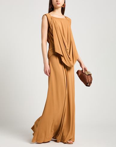 Woman Maxi dress Camel Size 8 Viscose