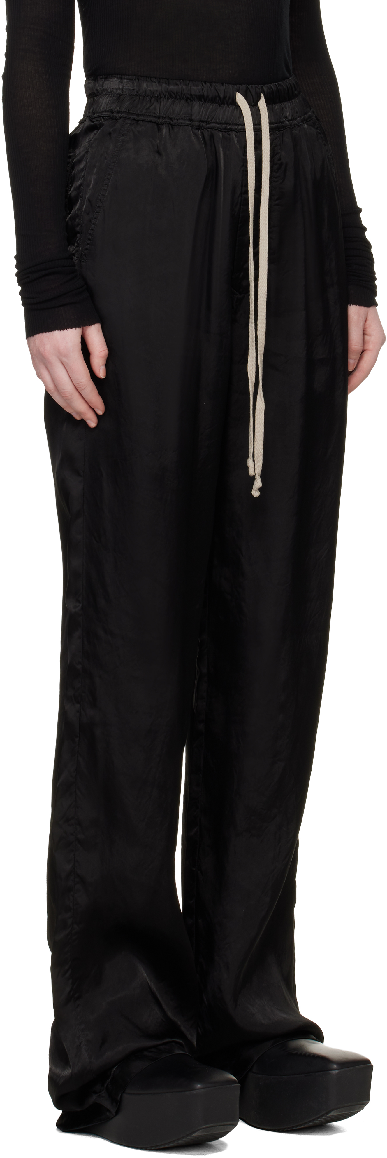Black Temple Dietrich Drawstring Lounge Pants