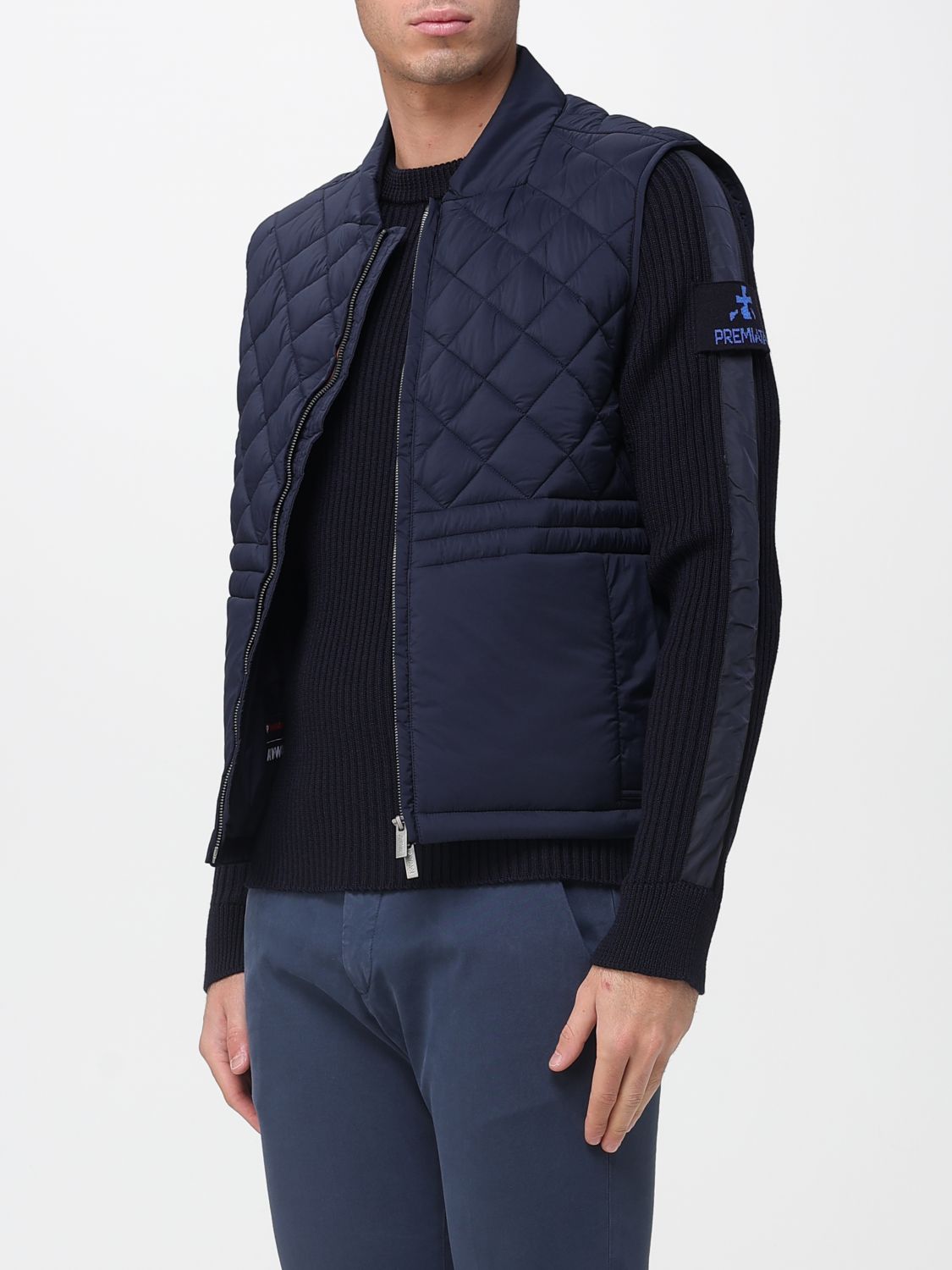 Suit Vest Men color Blue