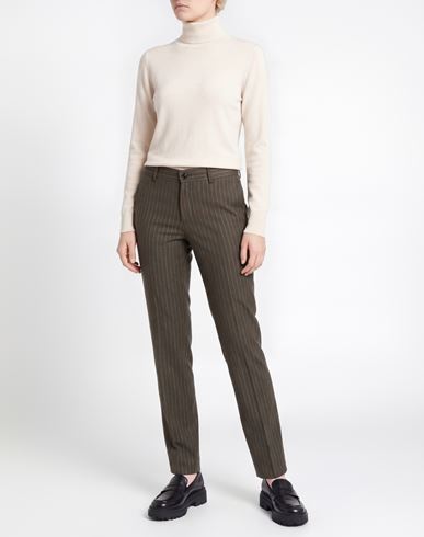 Woman Pants Military green Size 6 Virgin Wool, Elastane