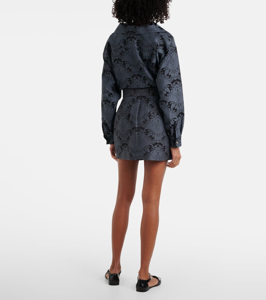 Pomezia wool-blend jacquard miniskirt