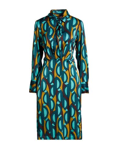 Woman Midi dress Deep teal Size L Viscose, Elastane