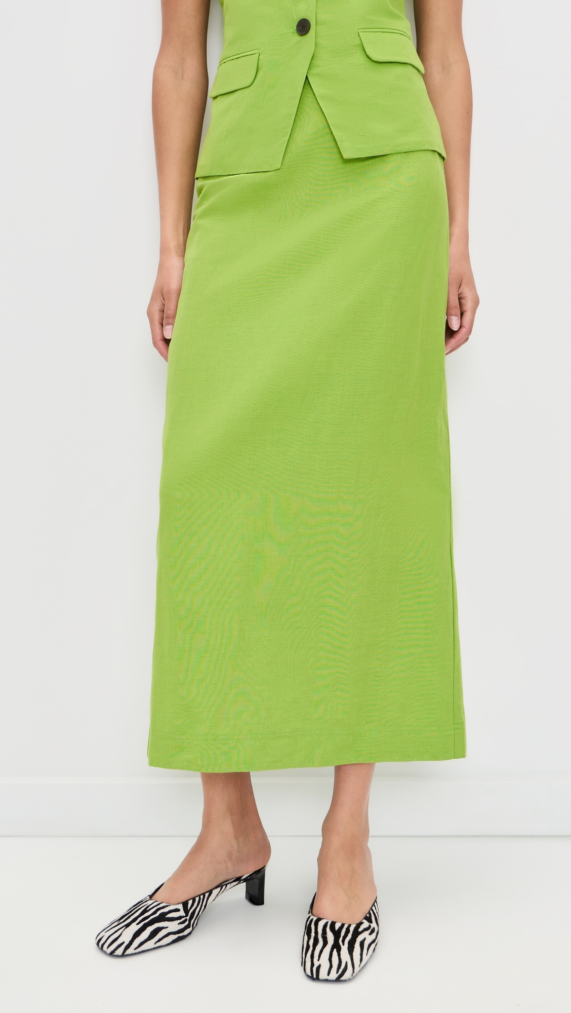 Mia Linen Mix Skirt Apple