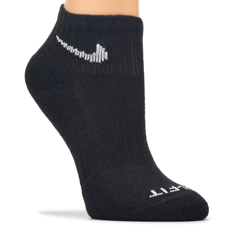 Kids' 6 Pack Youth X-Small Performance Ankle Socks (Black/White)