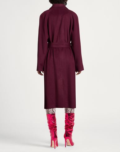 Woman Coat Burgundy Size 10 Wool, Polyester, Acrylic