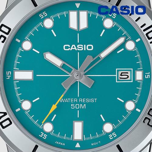 Casio 백화점AS 카시오 MTP-VD01D-3E2 다이버 방수 아날로그 남성 메탈 손목시계 지코스모 공식수입