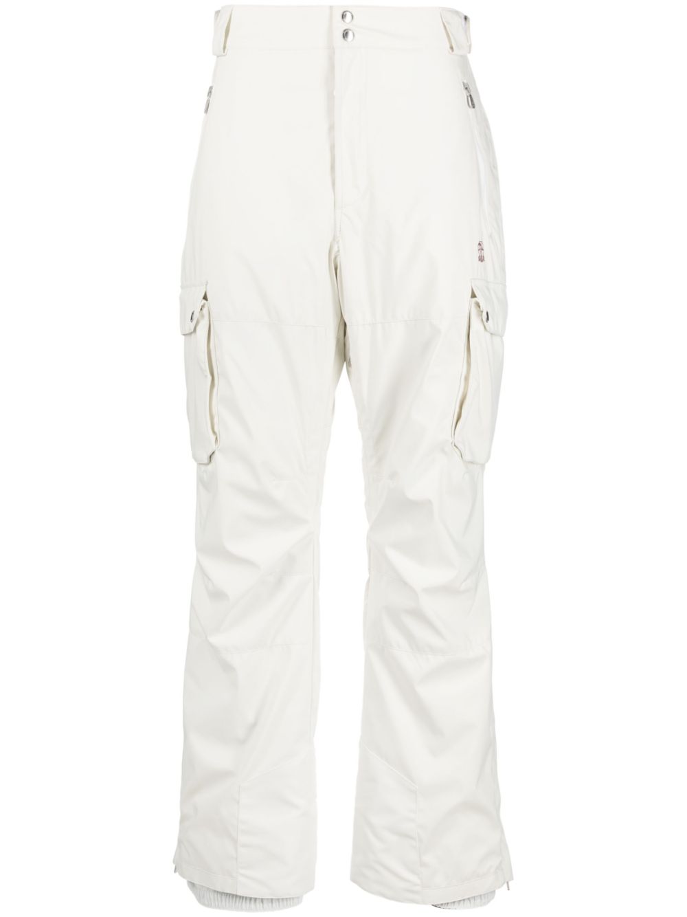 Patch-pocket ski trousers - White
