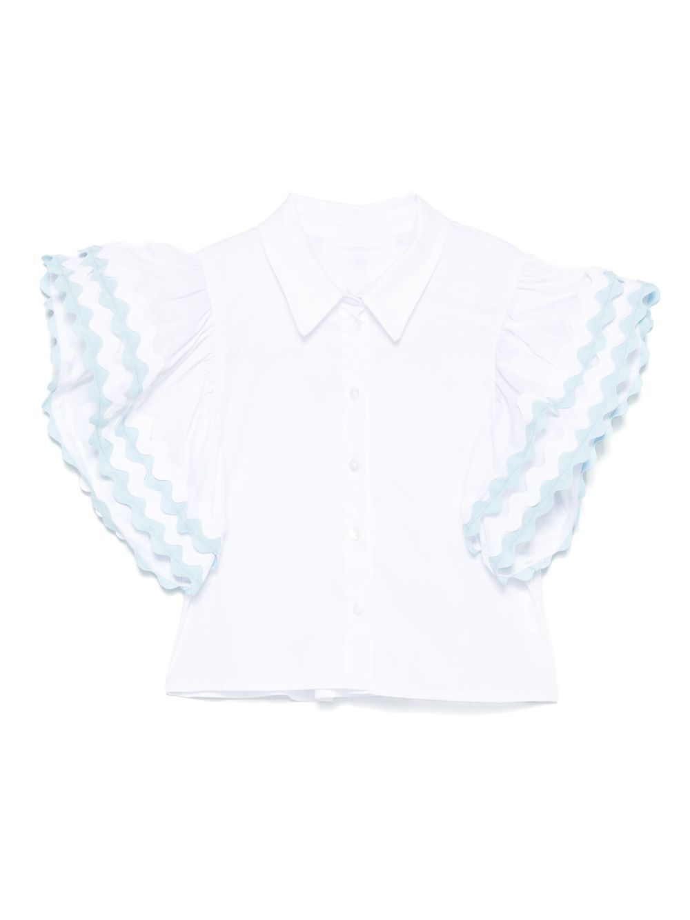 Miss Grant Kids scallop-trim shirt - White