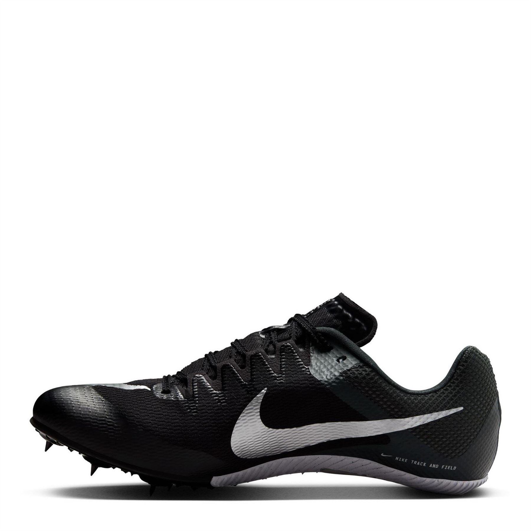 Nike Mens Zoom Rival Sprint Track Running Spikes in Black/Metallic