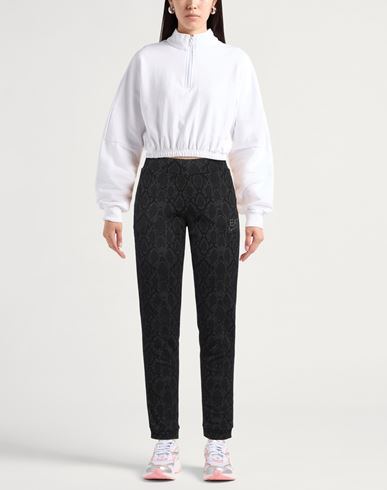Ea7 Woman Pants Black Size S Cotton, Polyester
