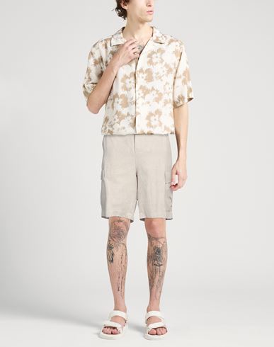 Drôle De Monsieur Man Shorts & Bermuda Shorts Beige Size S Cotton, Linen