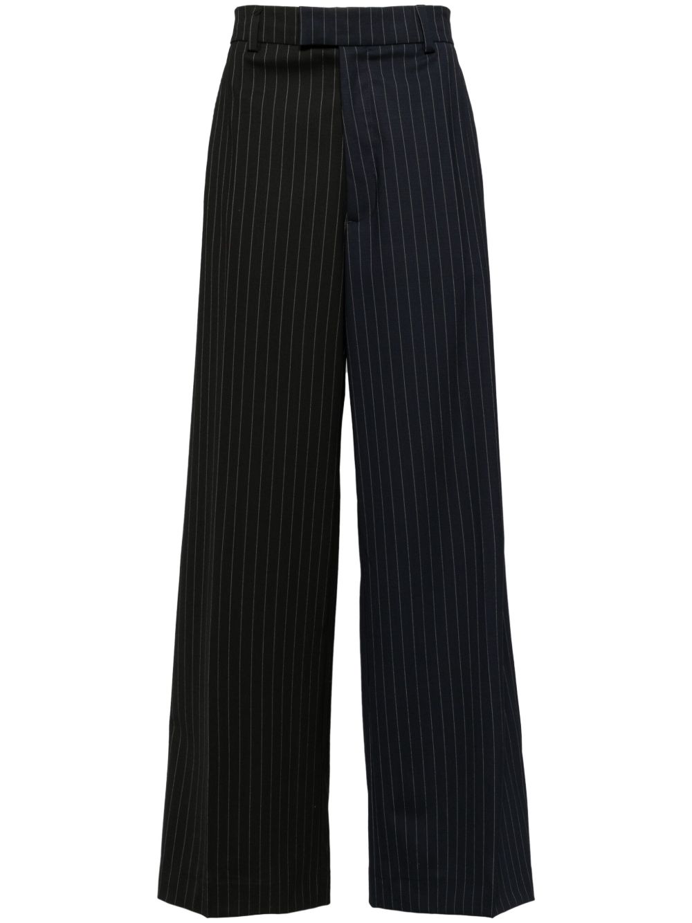 Straight-leg wool trousers - Blue