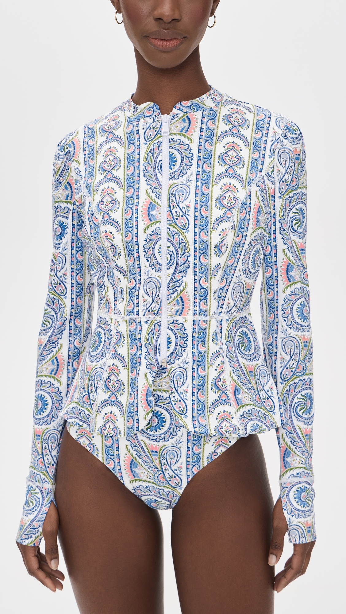 The Alexia Rashguard Top Corsica Paisley Blue