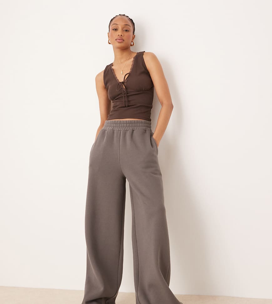 ASOS DESIGN Tall straight leg sweatpants in gray