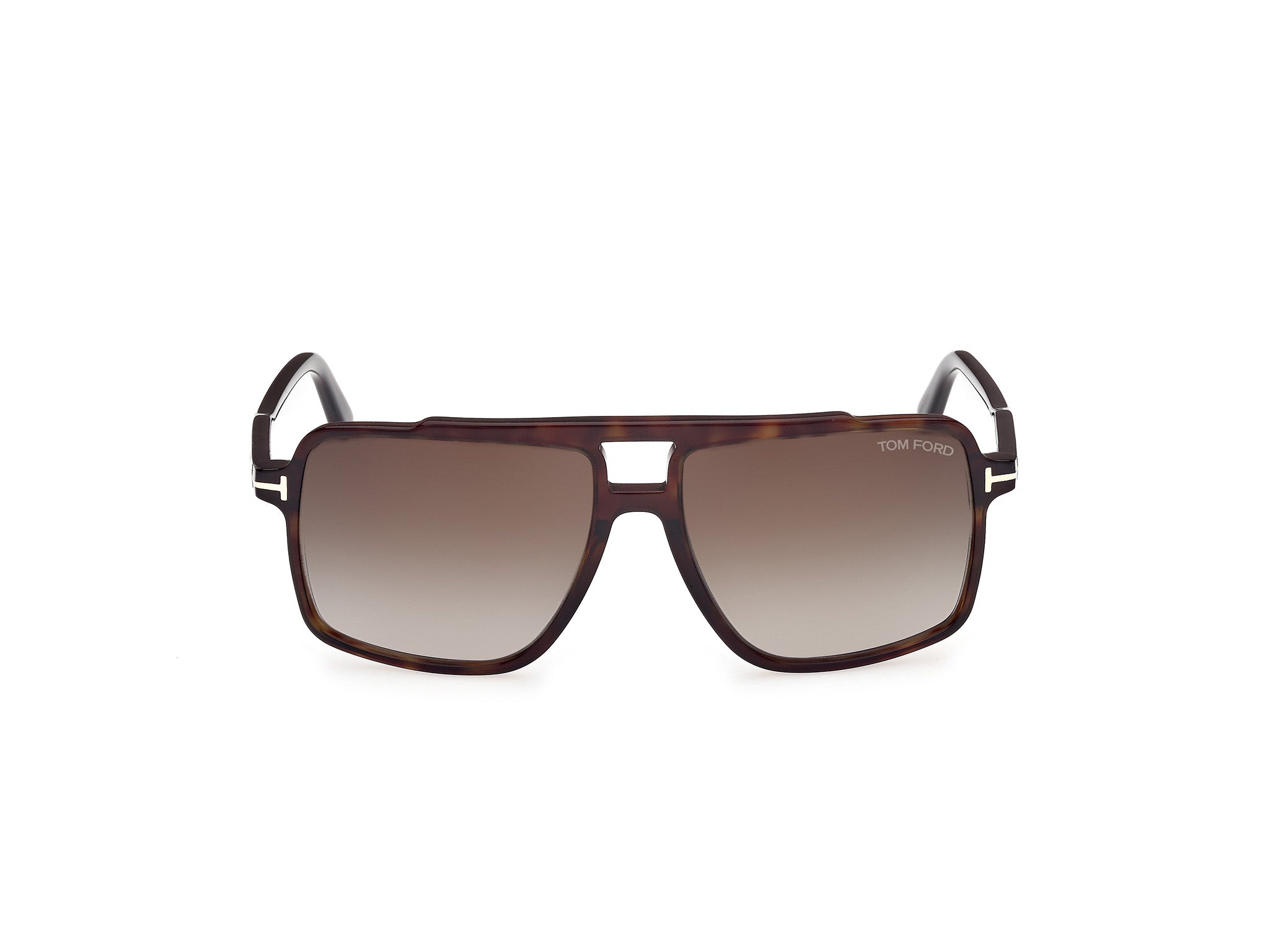 TOM FORD Man TOM FORD FT1177 KEMP 52B Sunglasses Acetate Havana Grigio Squared Normal Sfumato