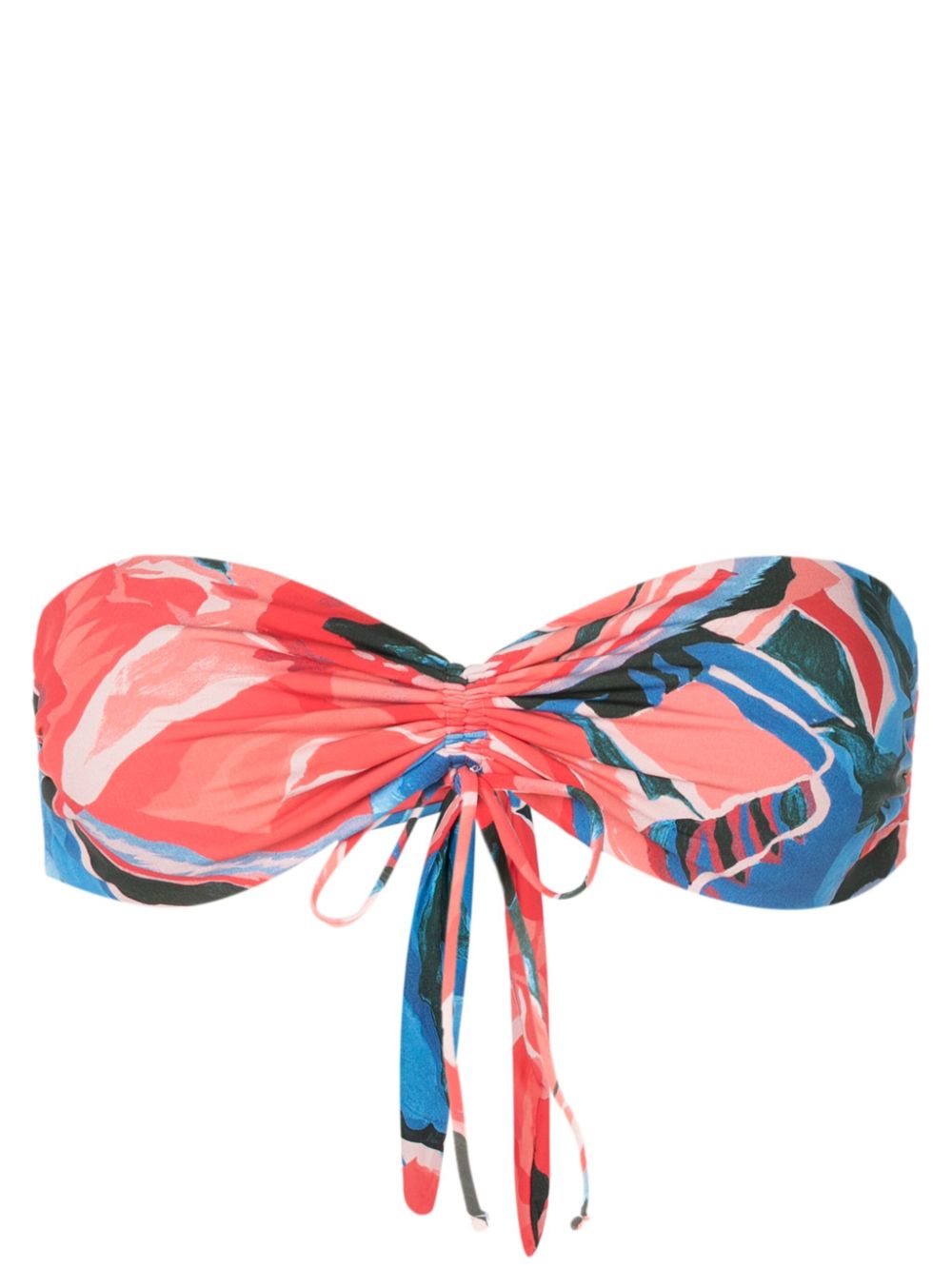 Percy graphic-print bikini top - Blue