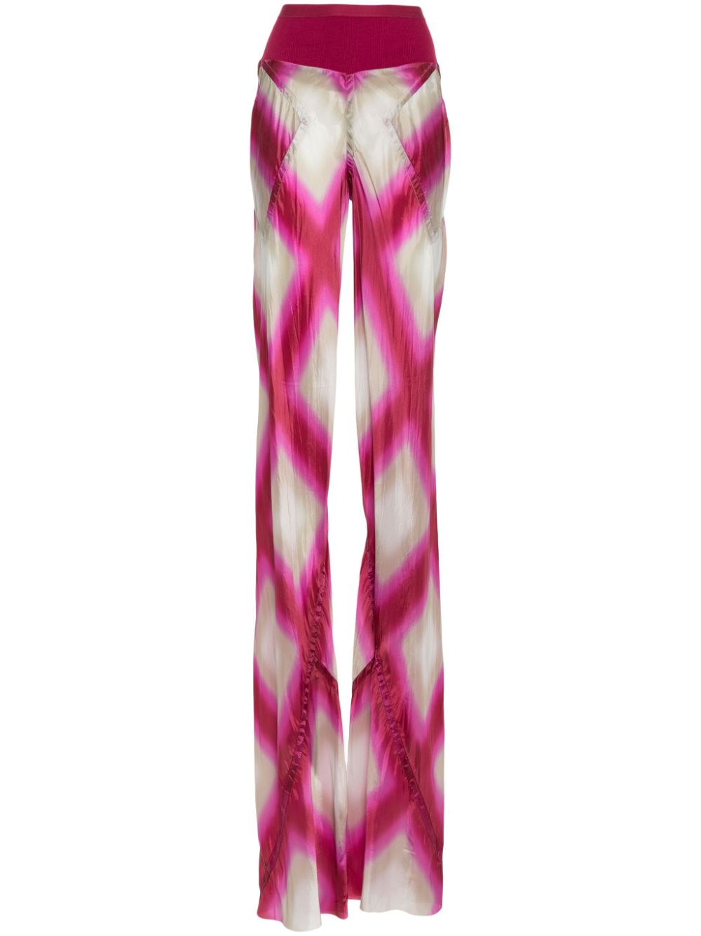 Graphic-print trousers - Black