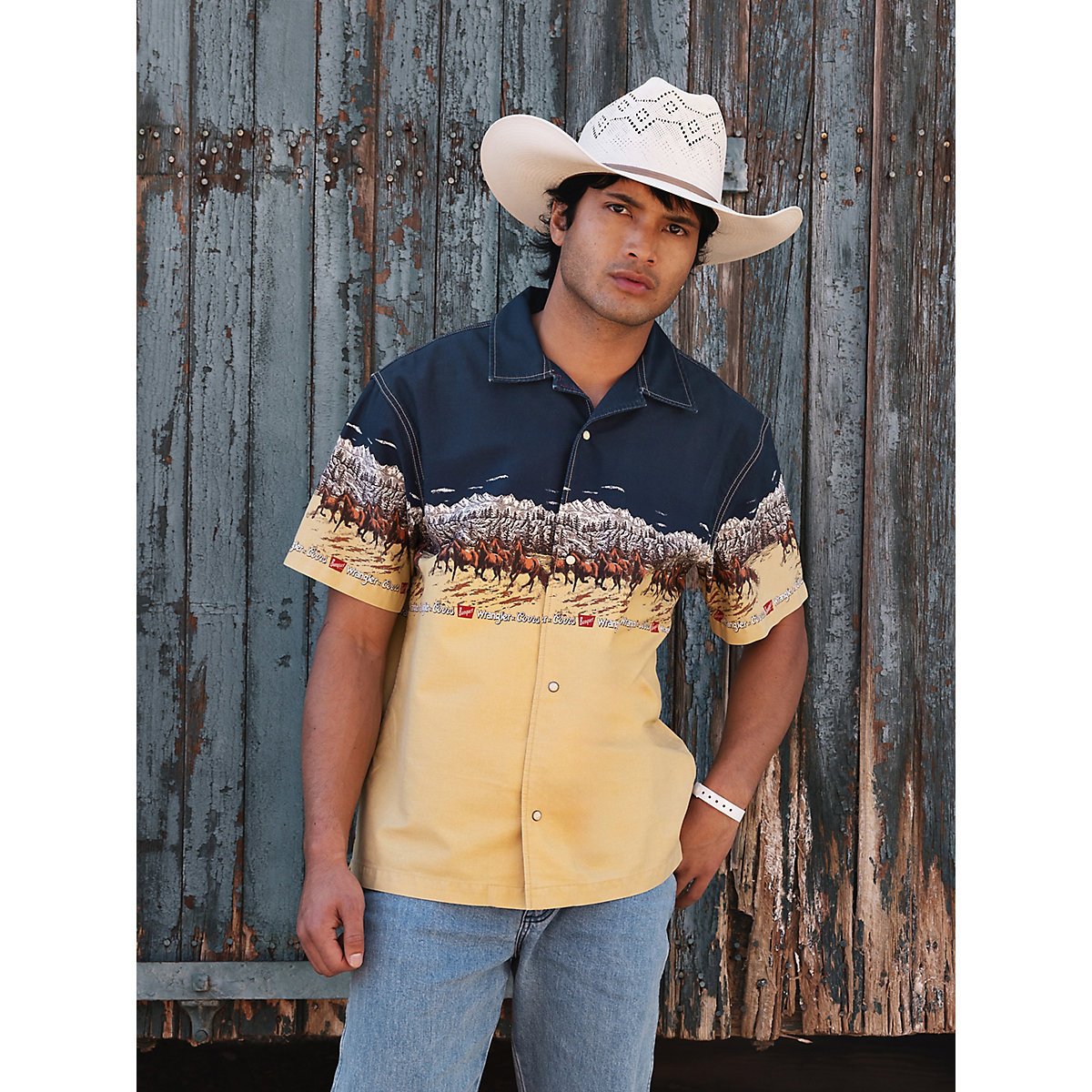 X Coors Resort Shirt in Scenic Print