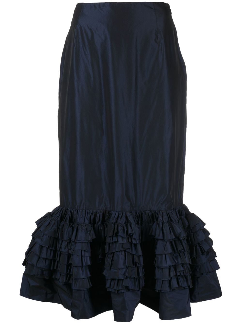 Ruffle-detail peplum skirt - Blue