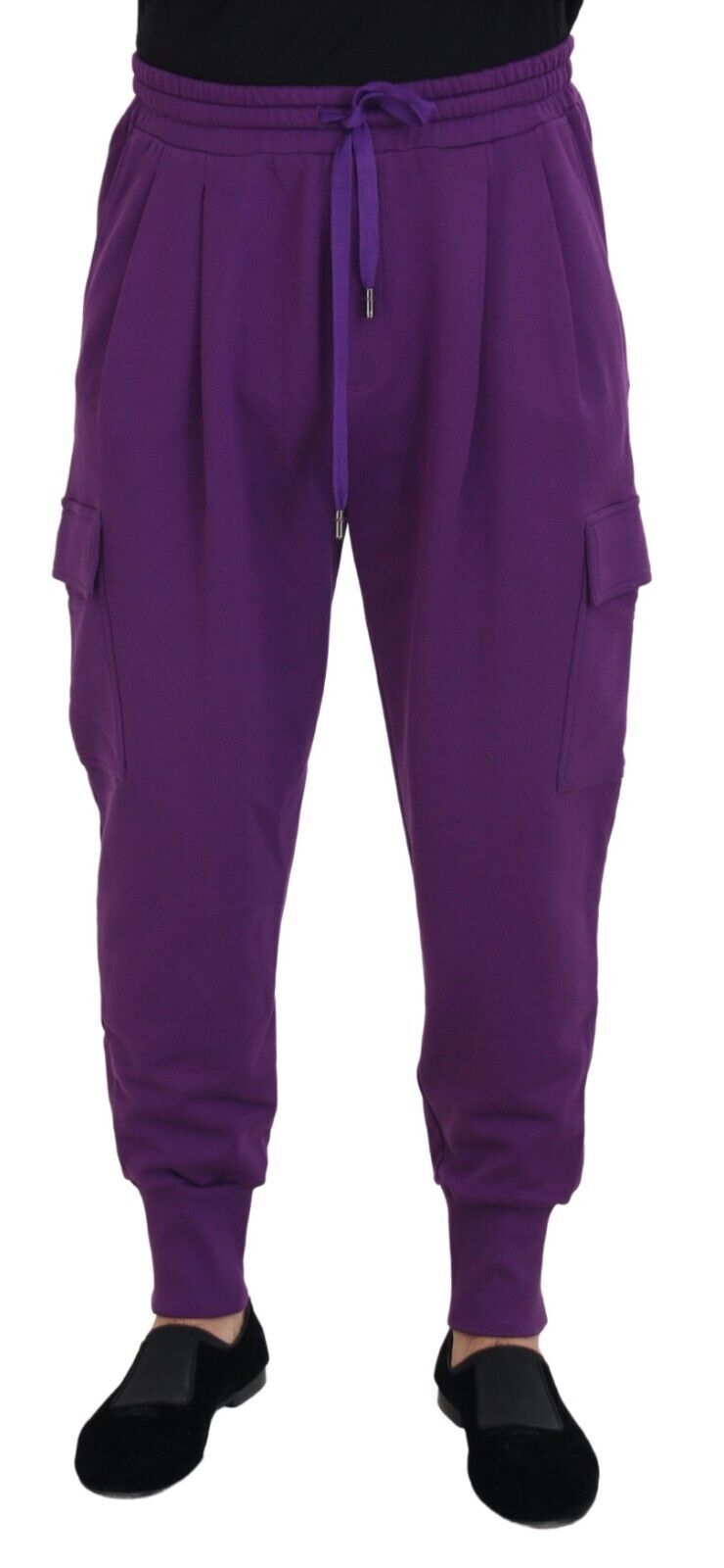 Cotton Cargo Joggers — Purple