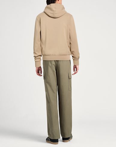 Man Sweatshirt Camel Size L Cotton, Polyester, Elastane