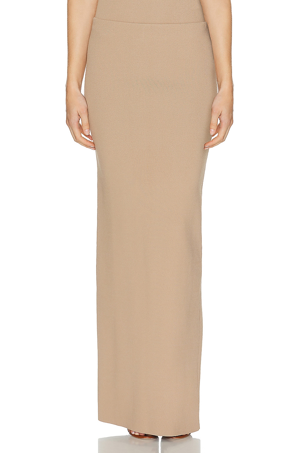 Helsa Carina Knit Skirt in Mushroom - Tan. L also in