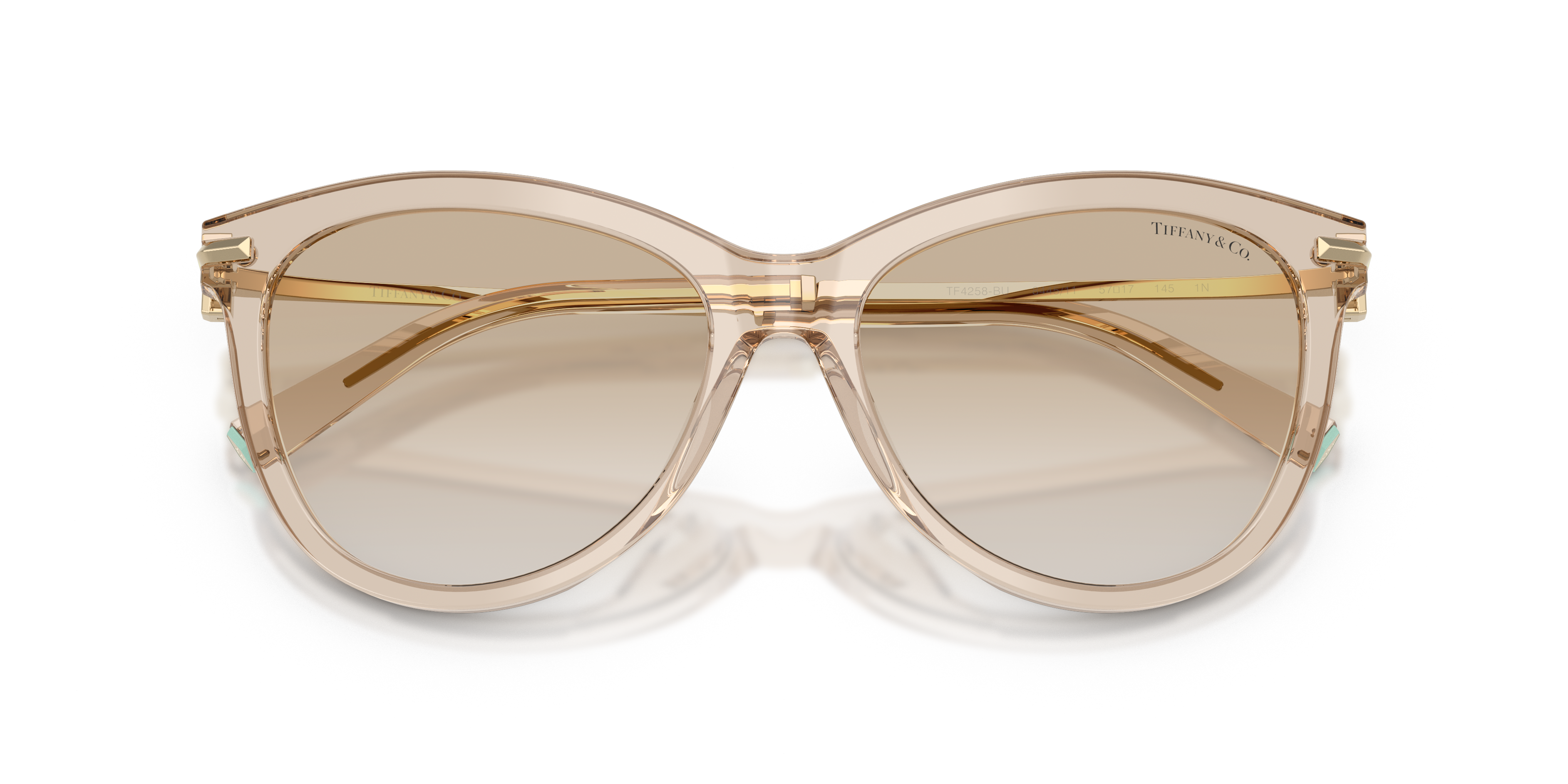 Tiffany Donna Tiffany TF4258BU 844511 Occhiali da sole Acetato Marrone Grigio Pantos Normale Sfumato
