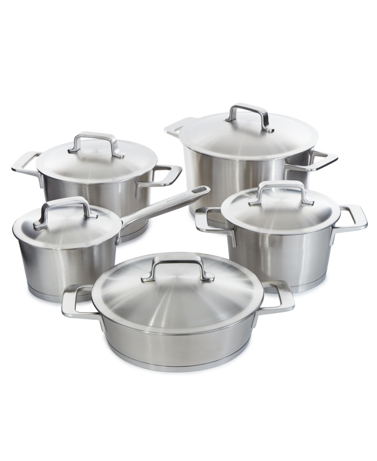 DiNA Meta 10pc Recycled 18/10 Stainless Steel Cookware Set - Silver