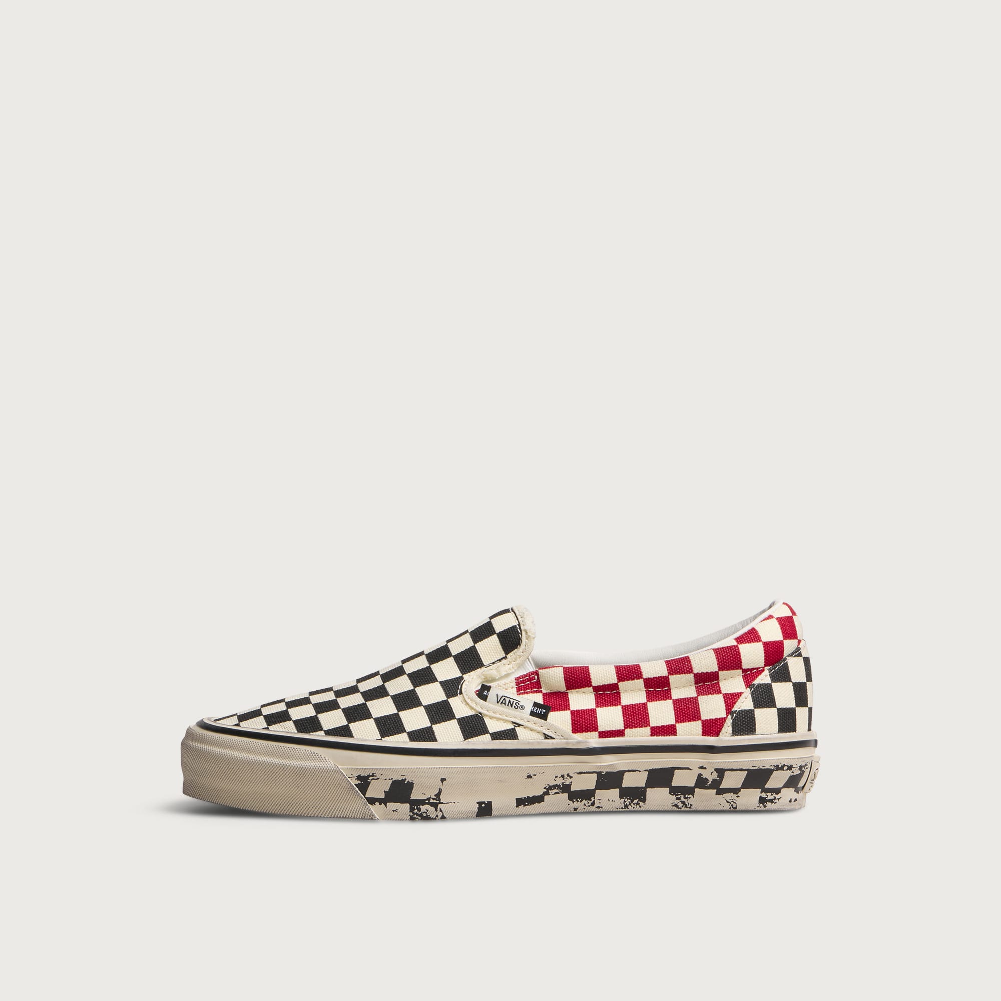 Men's A.O.D. LX Classic Slip-On 98 Black/Red Checkerboard
