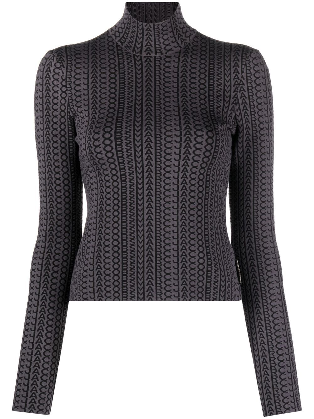 Monogram compact knit jumper - Grey