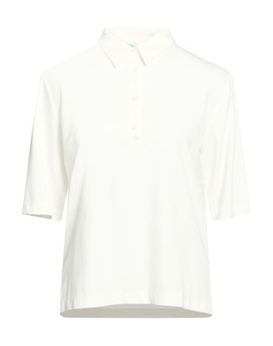 Woman Polo shirt Ivory Size 10 Viscose, Polyamide, Elastane