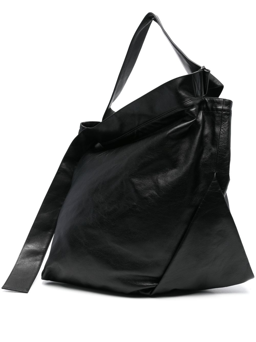Discord Yohji Yamamoto leather shoulder bag - Black